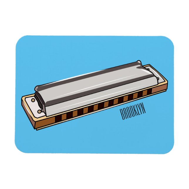 Magnet Flexible Illustration de dessin d'Harmonica (Horizontal)