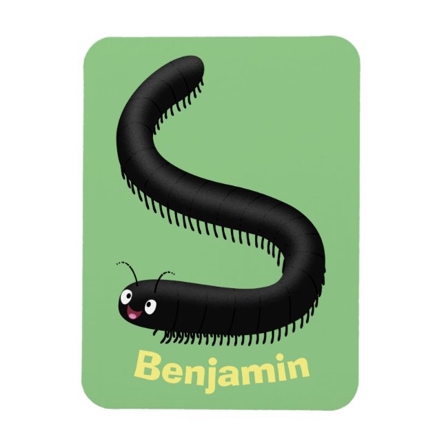 Magnet Flexible Illustration de dessin mignon millipede (Vertical)