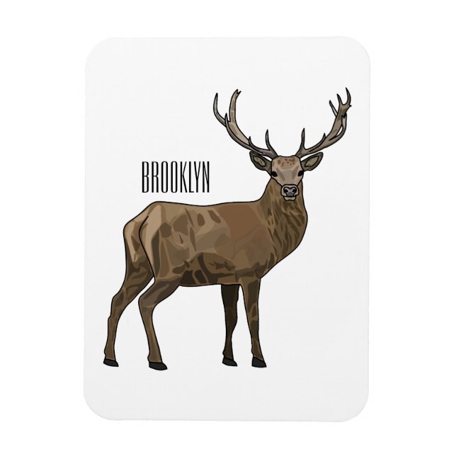 Magnet Flexible Illustration de dessin sur le cerf (Vertical)