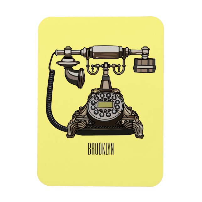 Magnet Flexible Illustration de dessin téléphonique (Vertical)