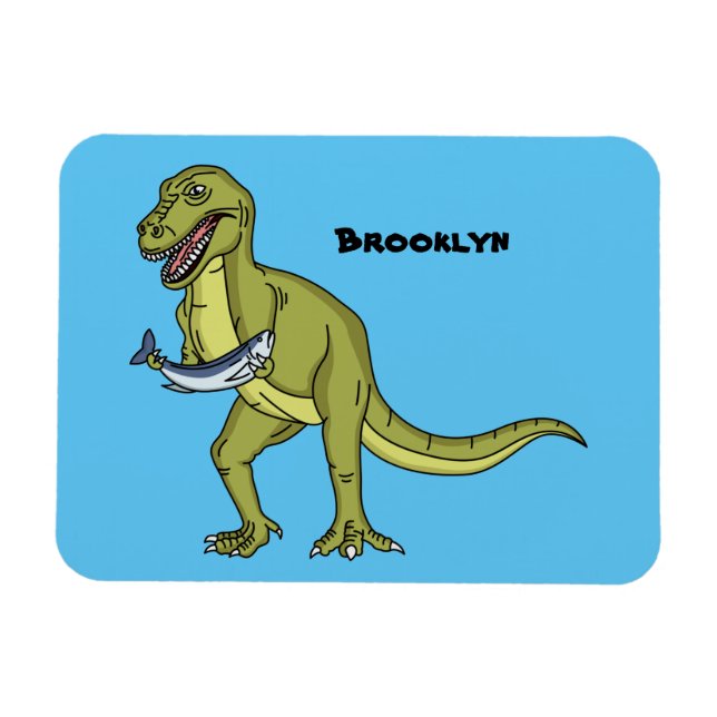 Magnet Flexible Illustration de dinosaure T rex drôle (Horizontal)
