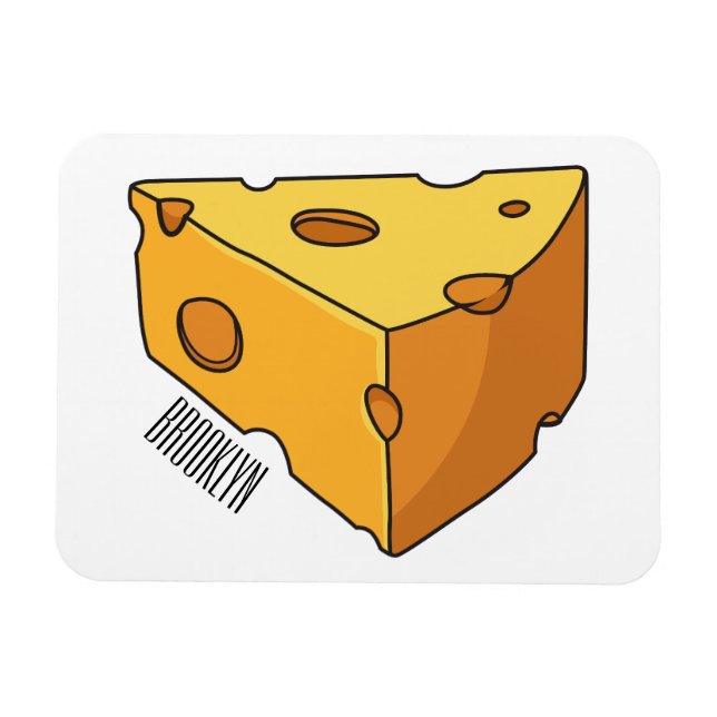 Magnet Flexible Illustration de fromage (Horizontal)