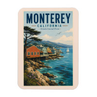 Illustration de la baie de Monterey en Californie,