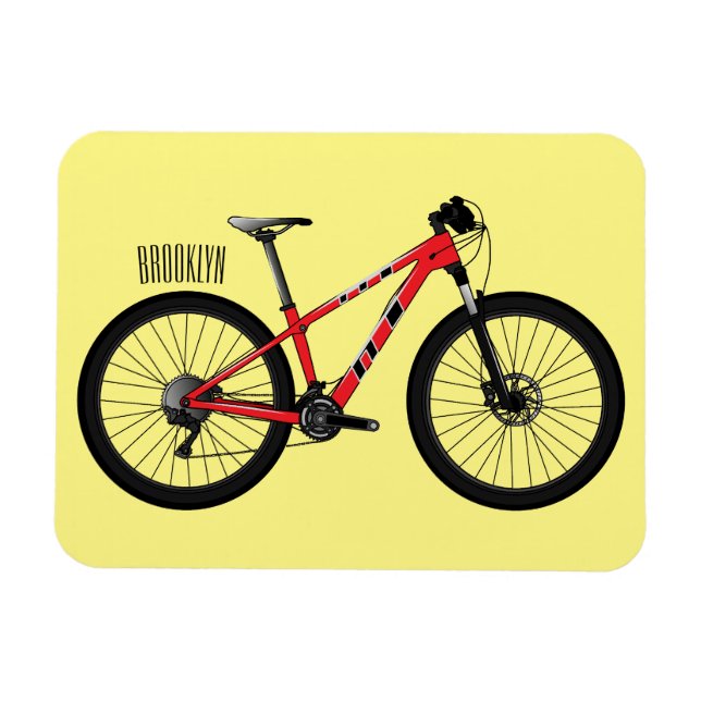 Magnet Flexible Illustration de la bande dessinée de vélo (Horizontal)