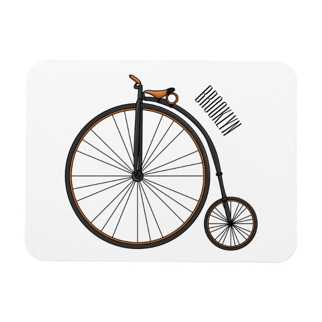 Magnet Flexible Illustration de la bande dessinée de vélo à grande (Horizontal)