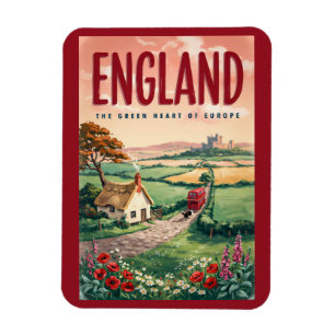Magnet Flexible Illustration de la campagne anglaise Art de voyage