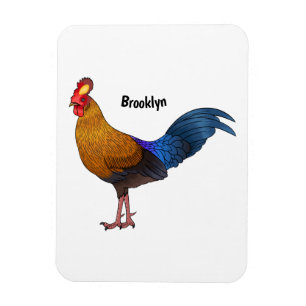 Magnet Flexible Illustration de la caricature d'oiseaux de jungle