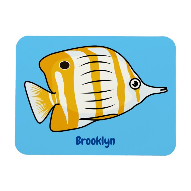 Magnet Flexible Illustration de la caricature du poisson papillon  (Horizontal)