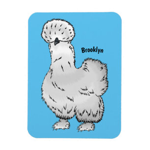 Magnet Flexible Illustration de la caricature du poulet Silkie