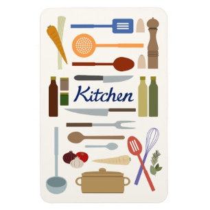Magnet Flexible Illustration de la cuisine+Couleur de conception d