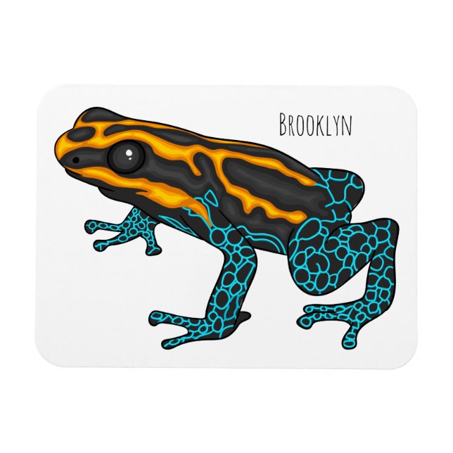 Magnet Flexible Illustration de la grenouille à fléchettes de pois (Horizontal)