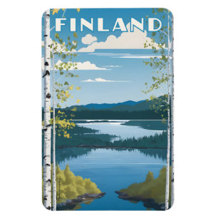 Magnet Flexible Illustration de la nature finlandaise