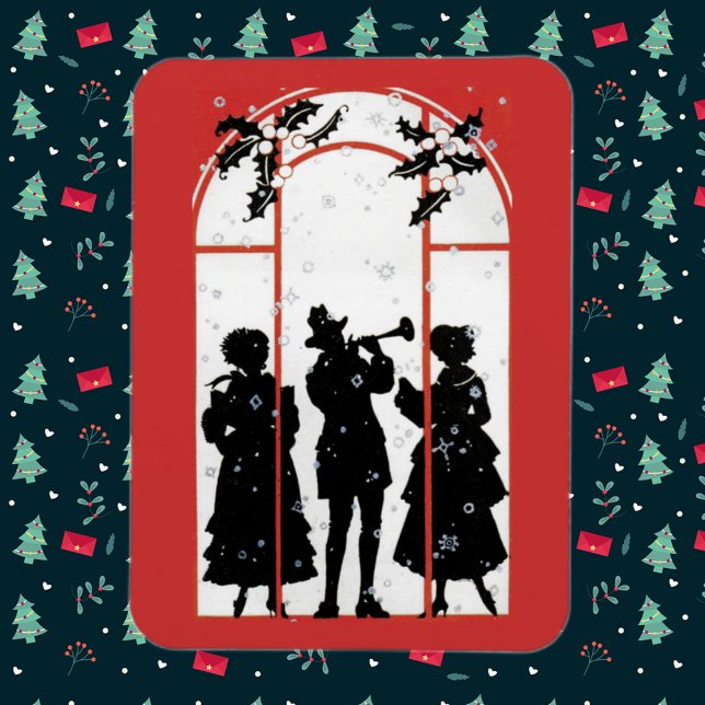 Magnet Flexible Illustration de la silhouette des chanteurs de Noë (Créateur téléchargé)