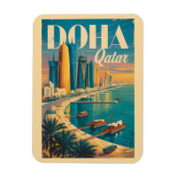 Illustration de la skyline de Doha Qatar Art de vo