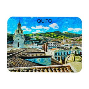 Magnet Flexible Illustration de la ville de Quito Ecuador