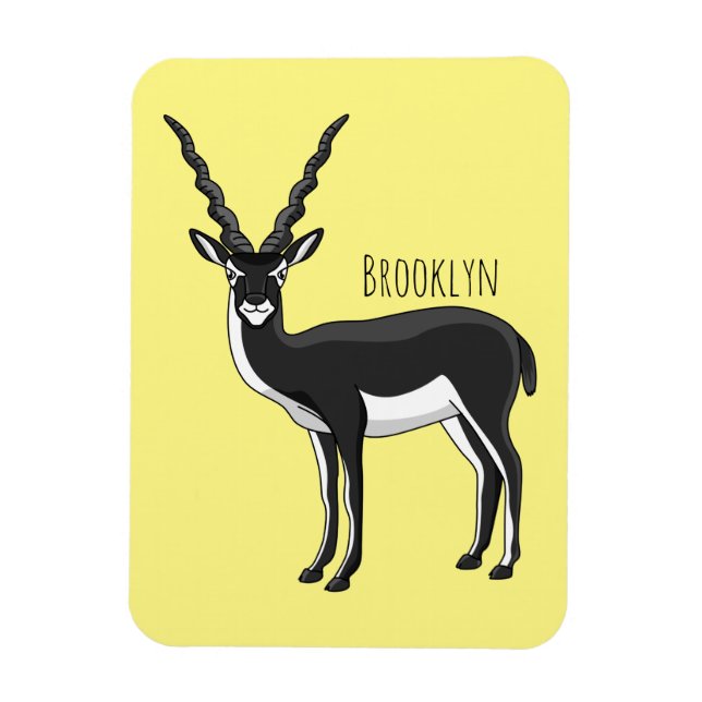 Magnet Flexible Illustration de l'antilope Blackbuck (Vertical)