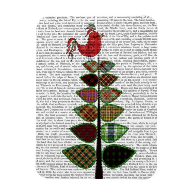 Magnet Flexible Illustration de l'arbre de Tartan (Vertical)