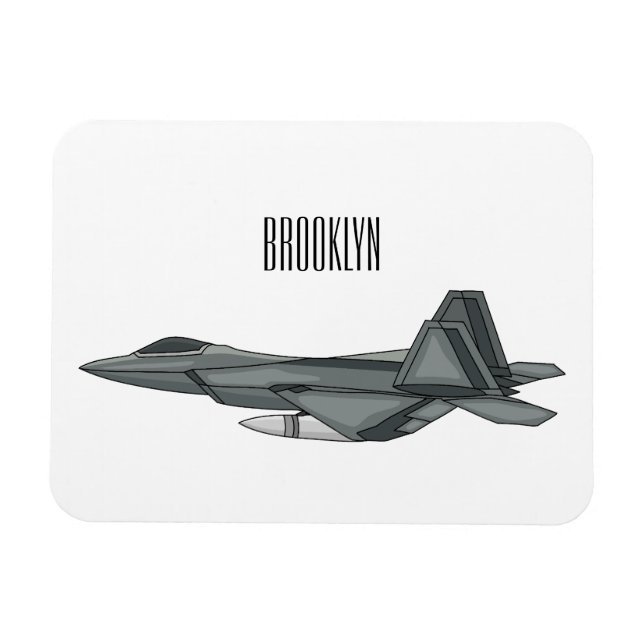 Magnet Flexible Illustration de l'avion de chasse (Horizontal)