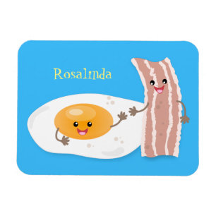 Magnet Flexible Illustration de l'oeuf de Cute kawaii et du bacon