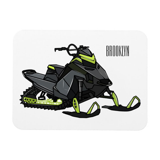 Magnet Flexible Illustration de motoneige (Horizontal)