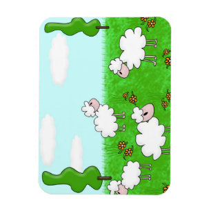 Magnet Flexible Illustration de moutons mignons pour enfants