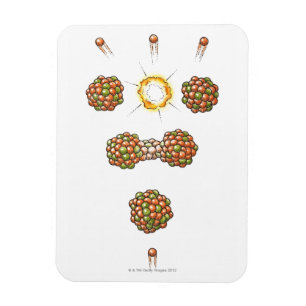 Magnet Flexible Illustration de neutron frappant Uranium-235