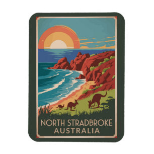 Magnet Flexible Illustration de North Stradbreak Island Kangaroos