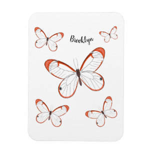 Magnet Flexible Illustration de papillon en verre