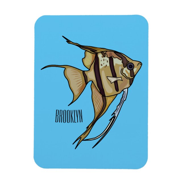 Magnet Flexible Illustration de poisson ange de dessin animé (Vertical)