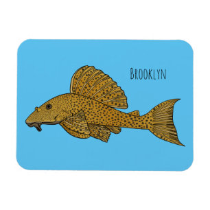 Magnet Flexible Illustration de poisson Pleco