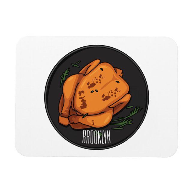 Magnet Flexible Illustration de poulet rôti (Horizontal)