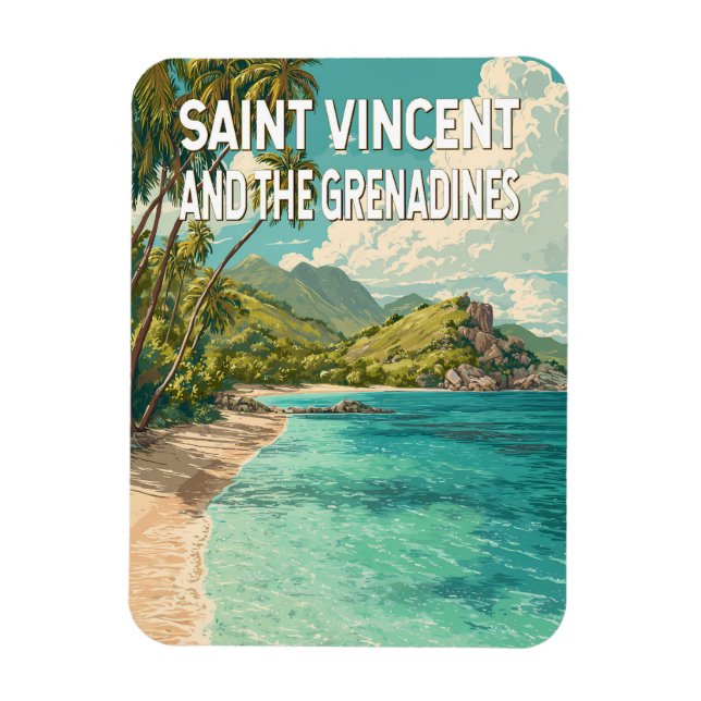 Magnet Flexible Illustration de Saint-Vincent-et-les-Grenadines (Vertical)