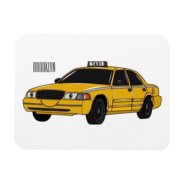 Magnet Flexible Illustration de taxi (Horizontal)