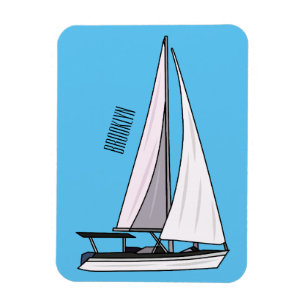 Magnet Flexible Illustration de voilier