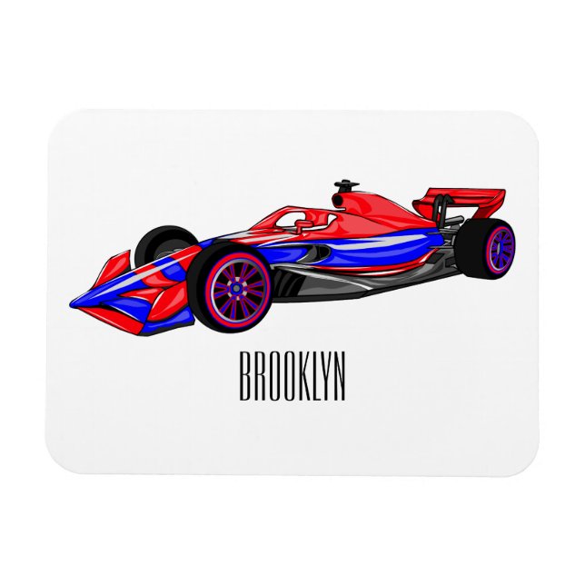 Magnet Flexible Illustration de voiture de course professionnelle (Horizontal)