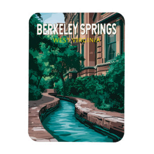 Magnet Flexible Illustration de voyage à Berkeley Springs Virginie
