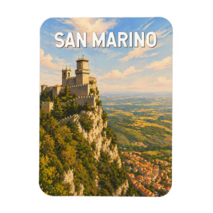 Magnet Flexible Illustration de voyage artistique vintage de Saint
