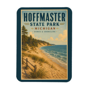 Magnet Flexible Illustration de voyage au parc d'État Hoffmaster d