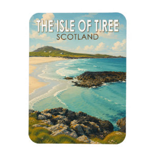 Magnet Flexible Illustration de voyage de l'île de Tiree en Écosse