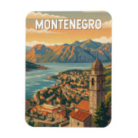 Illustration de voyage vintage du Monténégro