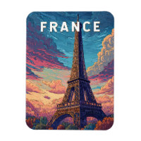 Illustration de voyage vintage sur la France