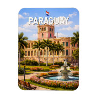 Illustration de voyage vintage sur le Paraguay
