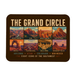 Magnet Flexible Illustration des parcs nationaux et des monuments