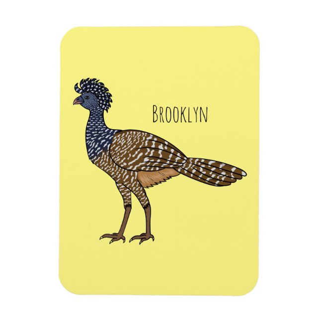 Magnet Flexible Illustration d'oiseau de curassow (Vertical)