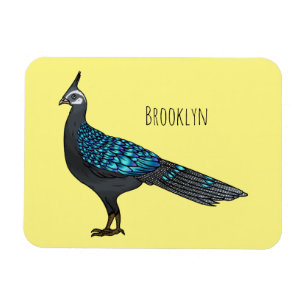 Magnet Flexible Illustration d'oiseau de faisan paon de Palawan