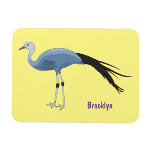 Magnet Flexible Illustration d'oiseau de grue bleue