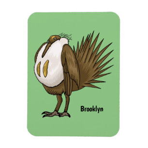 Magnet Flexible Illustration d'oiseau de tétras des armoises