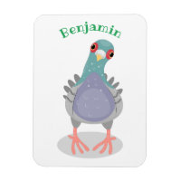 Illustration drôle de pigeon curieux