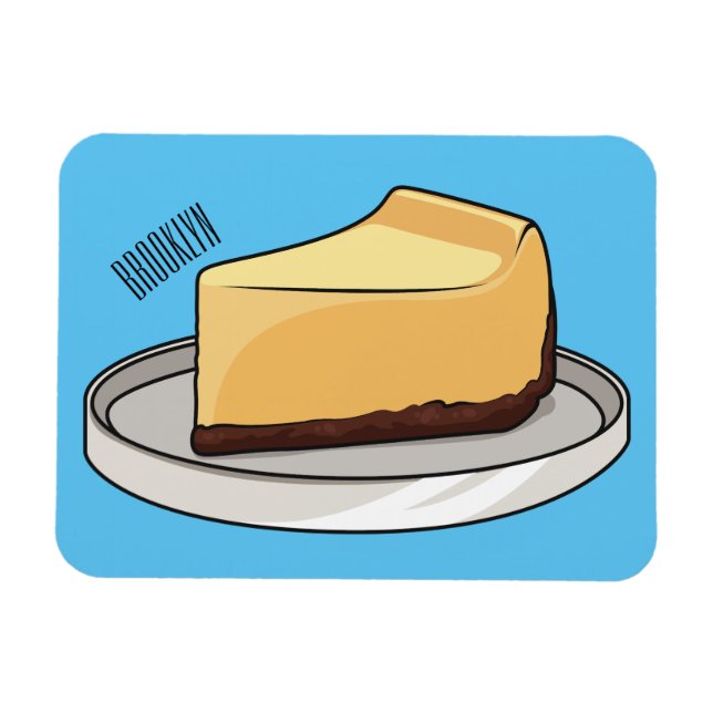 Magnet Flexible Illustration du dessin animé Cheesecake (Horizontal)