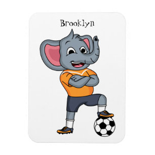 Magnet Flexible Illustration du joueur de football éléphant